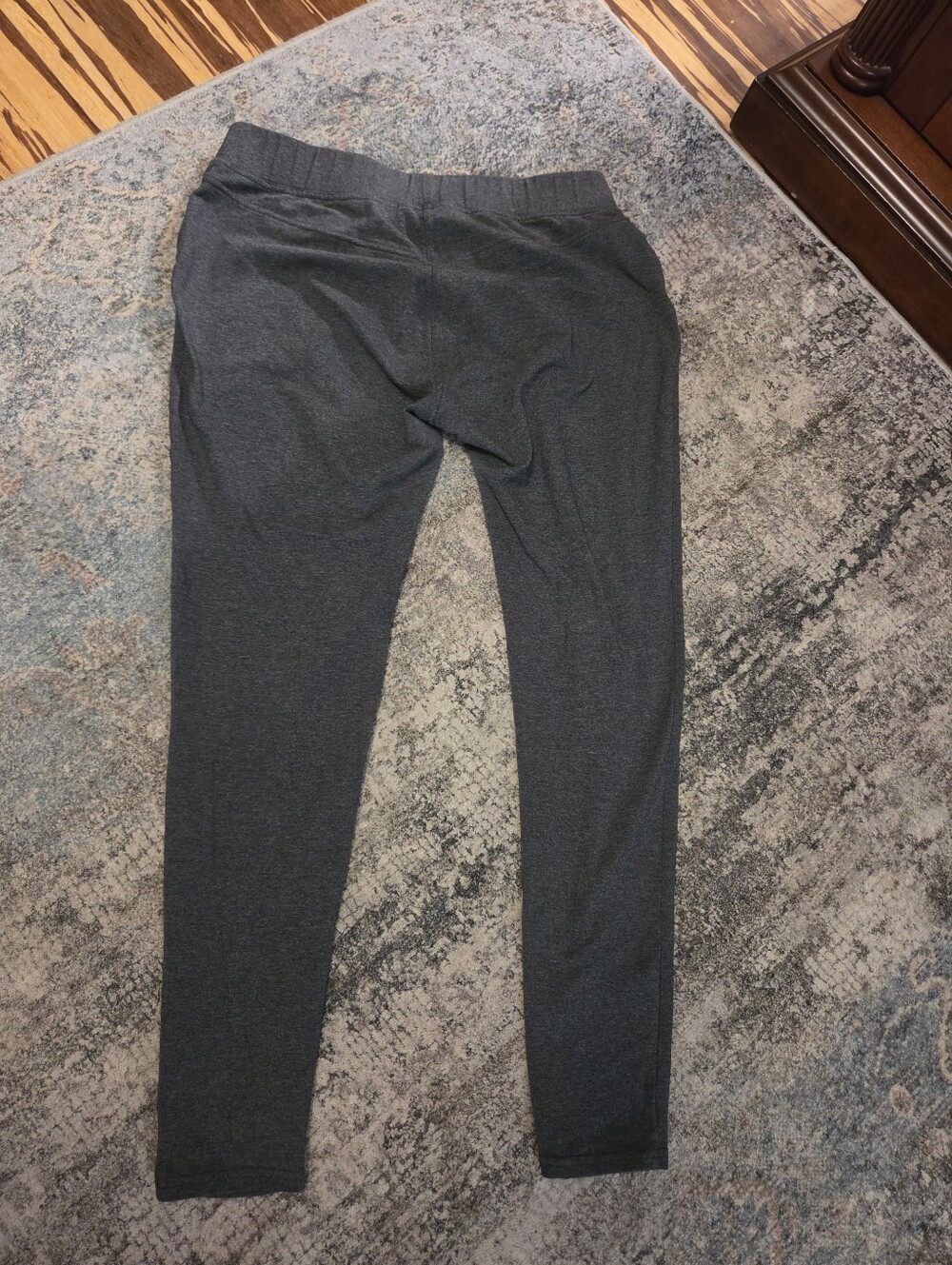 Matilda Jane Women's XL Charcoal Gray Solid Knit Stretch Leggings - Picture 2 of 3